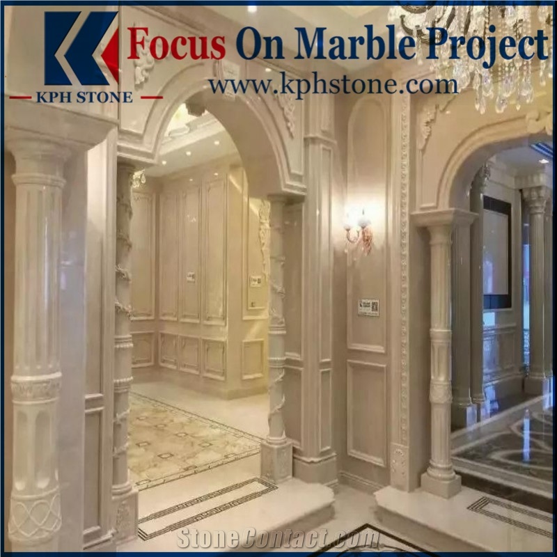 Aran White Marble Cnc Wall Panels