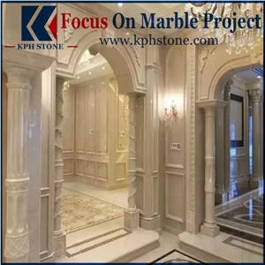 Aran White Marble Cnc Wall Panels