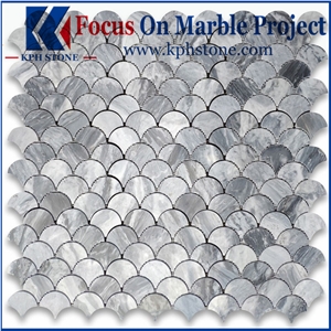 Bardiglio Gray 1x3 Herringbone Mosaic Tile