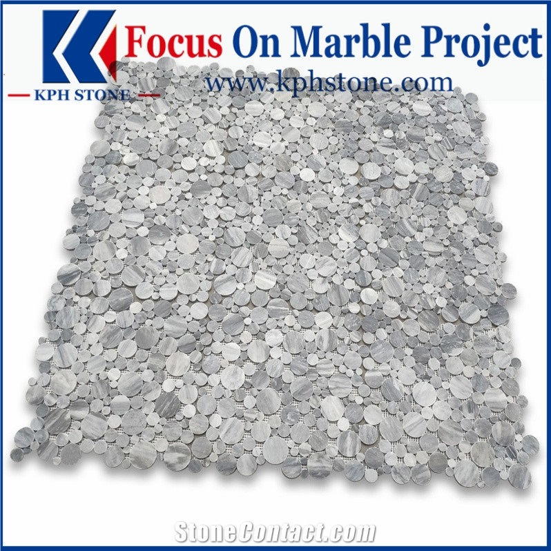Bardiglio Gray 1x3 Herringbone Mosaic Tile