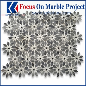 Bardiglio Gray 1x3 Herringbone Mosaic Tile
