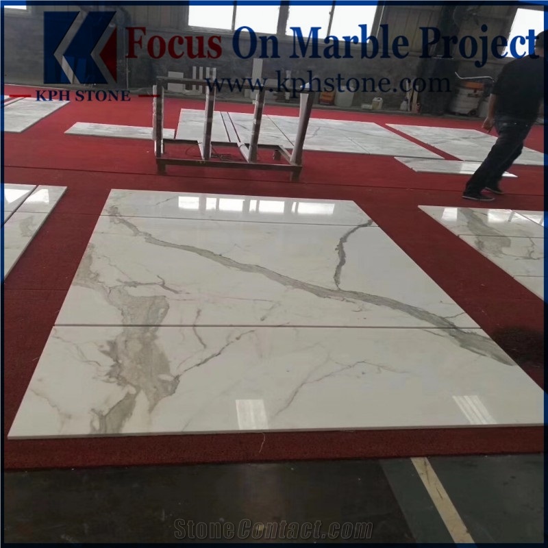Bianco Calacatta Bathroom Marble Wall Tiles
