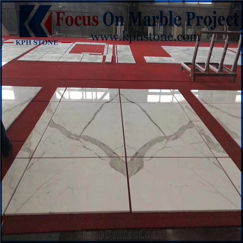 Bianco Calacatta Bathroom Marble Wall Tiles