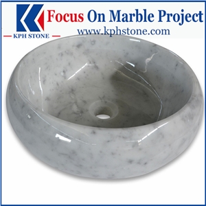 Carrara 17 Inch Round Bowl Vessel Basin Sink