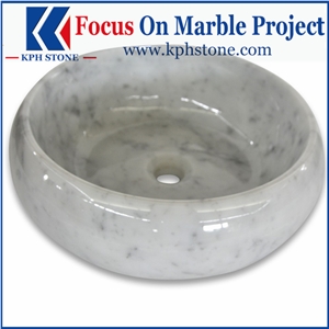Carrara 17 Inch Round Bowl Vessel Basin Sink