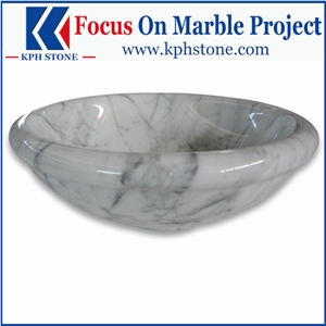 Carrara 17 Inch Round Vessel Basin Sink