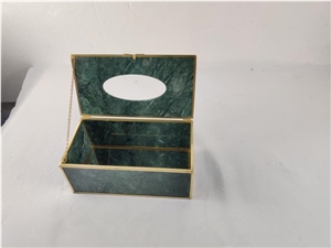 Carrara White Marble Tissue Box