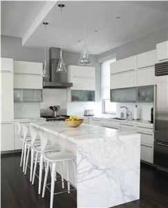 Diamond White Marble Island Tops Countertops