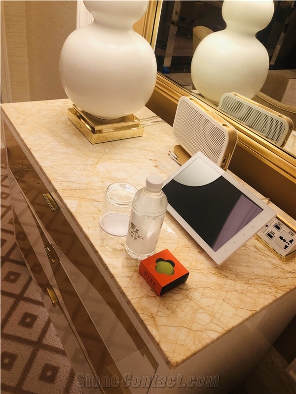 Golden Spider Marble Table Countertops