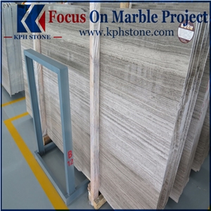 Natural Grey Wood Marble for Interior Decoration