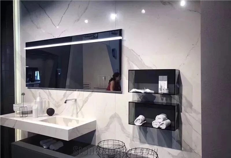 Nisa White Marble Tv Countertops