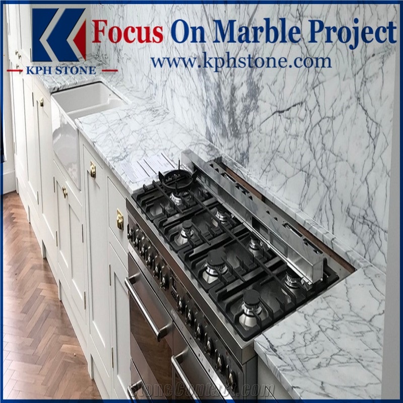 Statuario White Marble Countertops