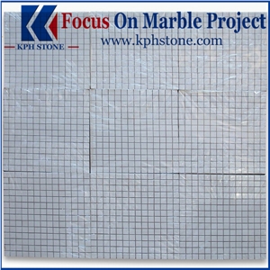 Thassos White 3/4 Inch Quarter Round Mosaic Tile