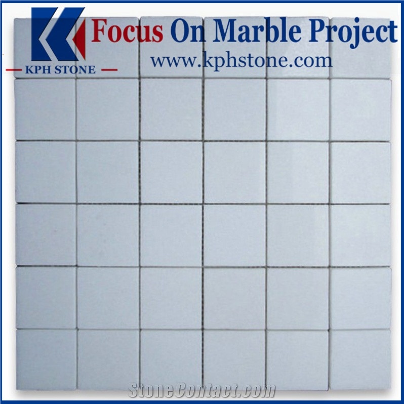 Thassos White 3/4 Inch Quarter Round Mosaic Tile