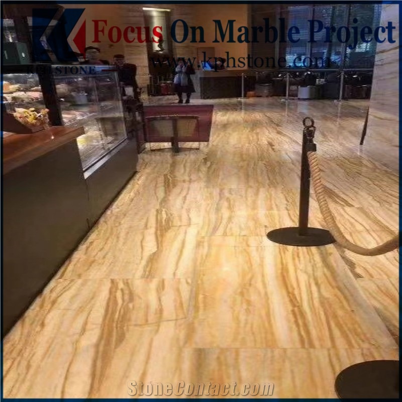 Van Gogh Golden Marble Floor Tiles