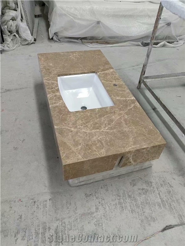 White Elegant Marble Kitchen Island Top Countertop