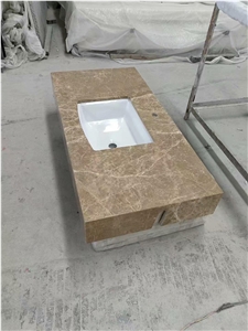 White Elegant Marble Kitchen Island Top Countertop