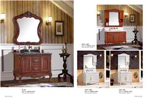 Quartz Stone Countertop Bathroom Cabinet Design