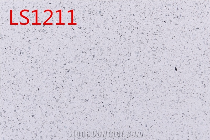 White Solid Surface Quartz Engineered Stone Slabs