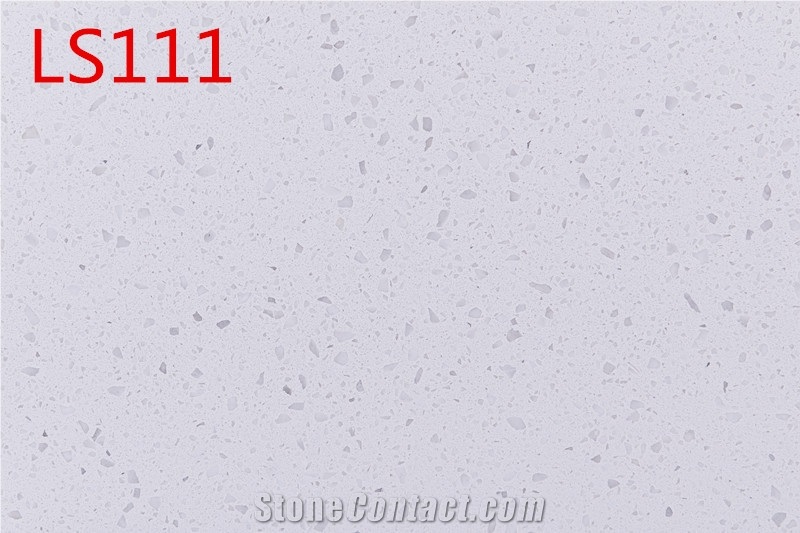 White Solid Surface Quartz Engineered Stone Slabs
