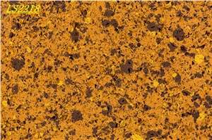 Yellow Artificial Quartz for Kitchen Countertop