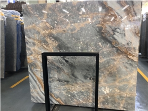 Luxury Chinese Lafite Gold Marble Polished Slabs