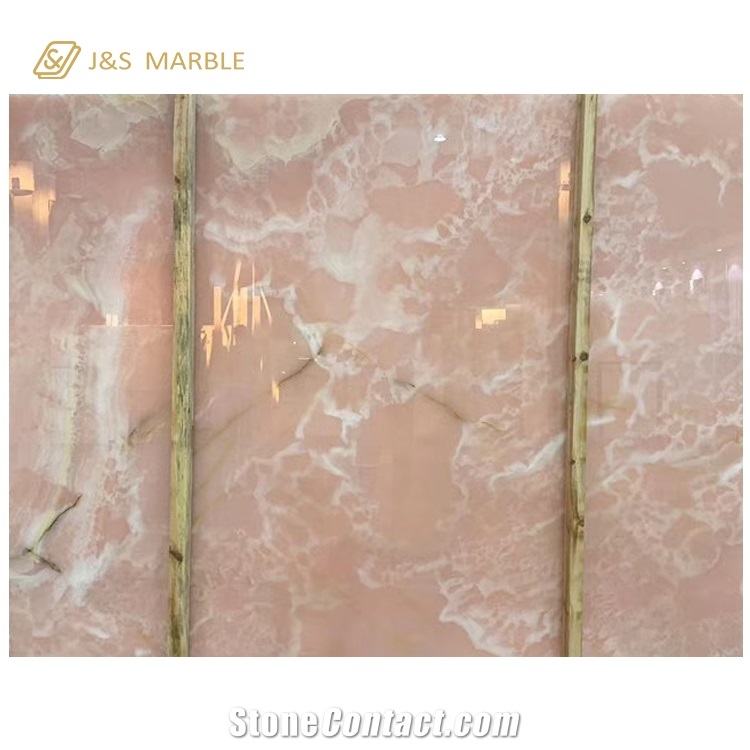 Italy Onice Rosa Pink Onyx Slab in China Market