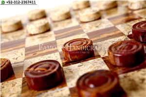 Casa Brown Onyx Checker Chess