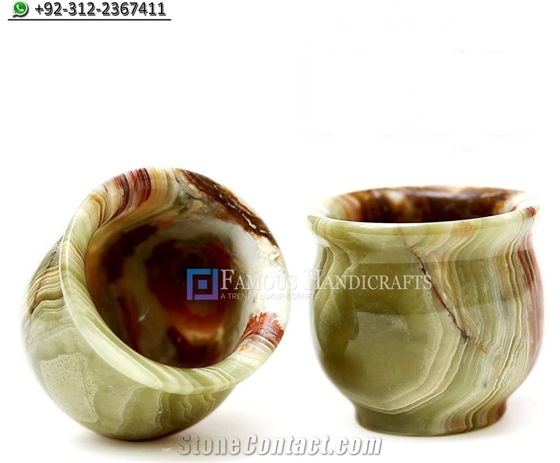 Multi Green Onyx Glass
