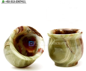 Multi Green Onyx Glass