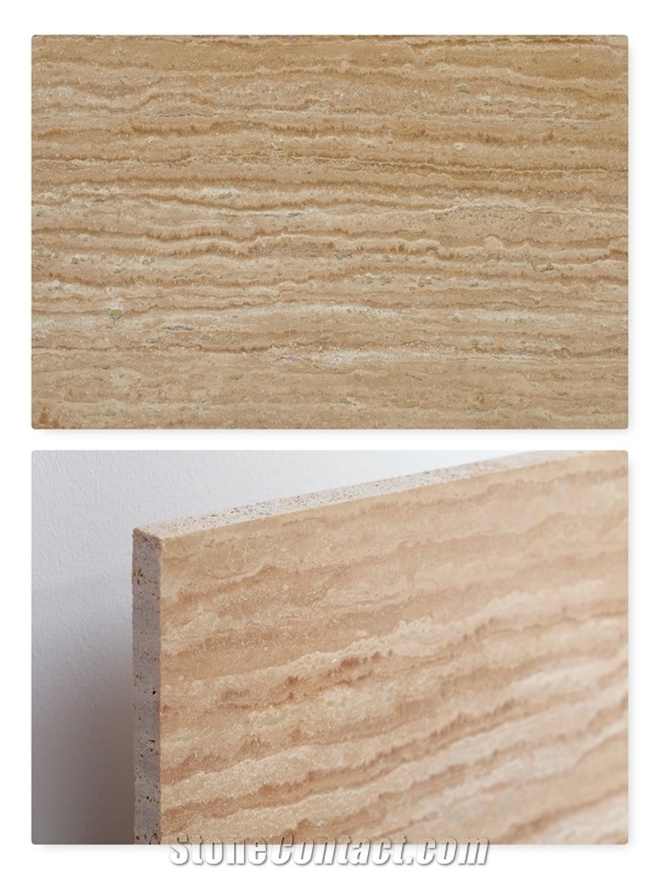 Travertine Tile- Cross Cut/Vein Cut, Honed, Filled