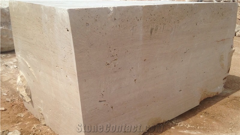 Ivory Travertine Block