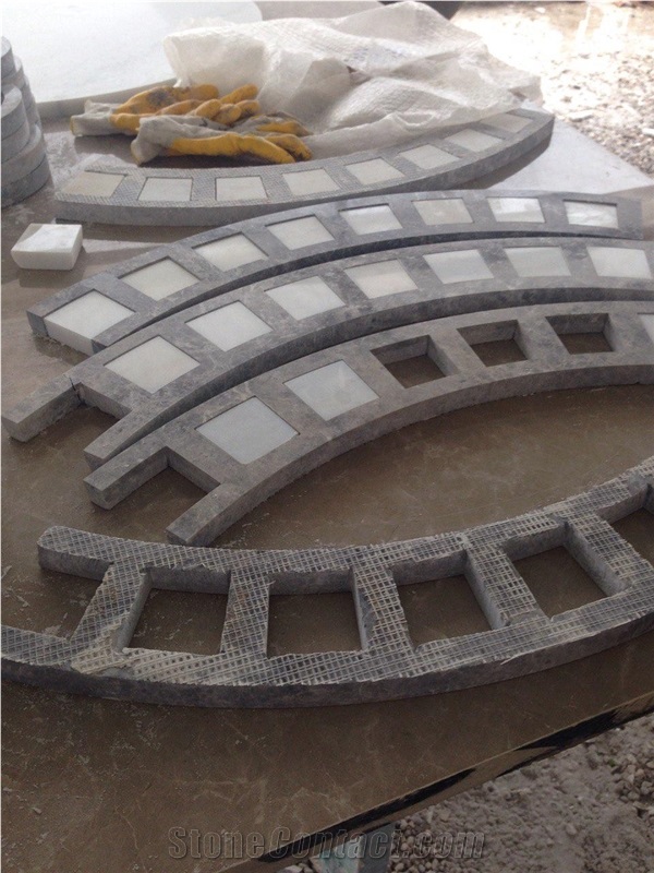 Waterjet Cut Inlay Marble Medallions