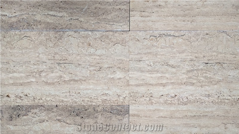 Walnut Travertine Unfilled Vein Cut Tiles