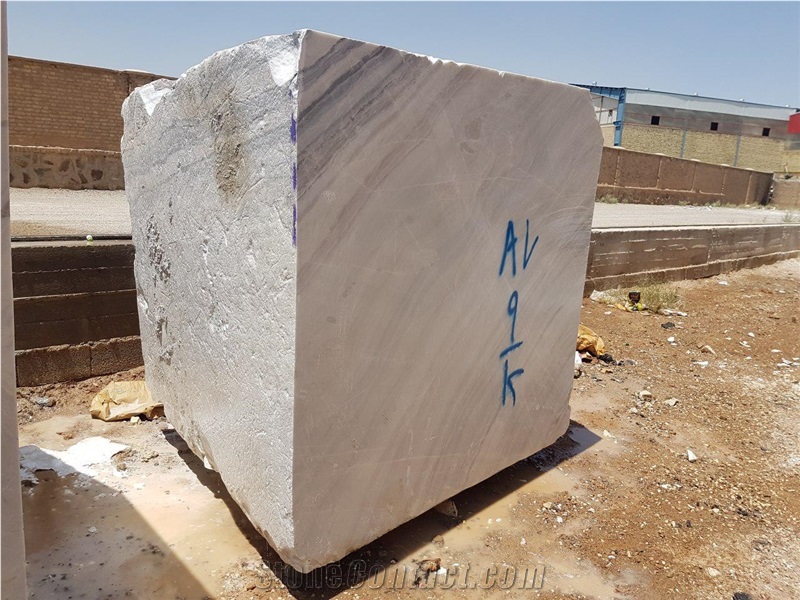 White Marble Blocks, Aligoodarz Crystal Marble