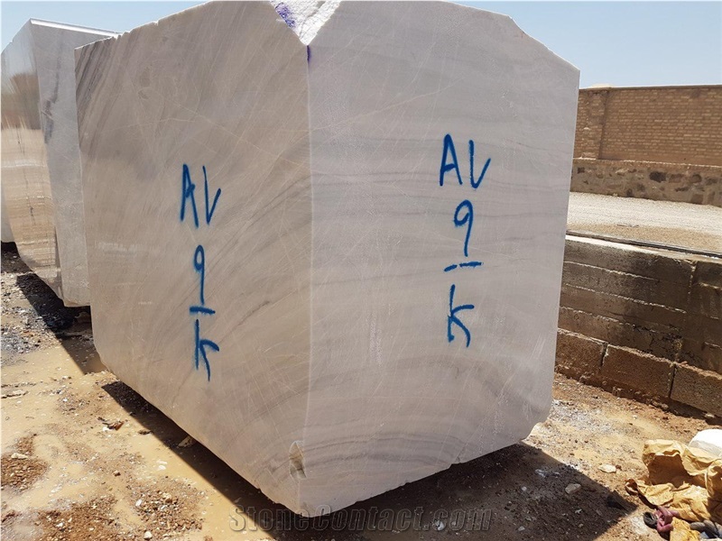 White Marble Blocks, Aligoodarz Crystal Marble
