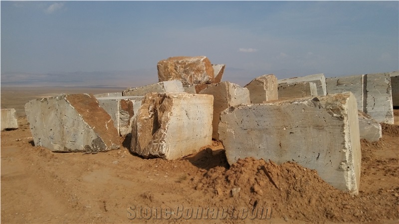 Gazanbar Silver Travertine Blocks