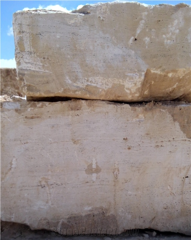 Gazanbar White Travertine Blocks