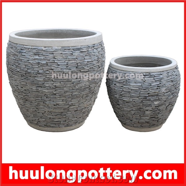 Huu Long Pottery - Stacked Stone Slate Pots