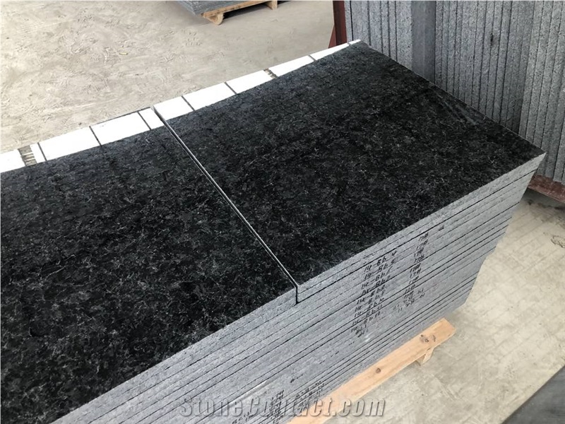 Angola Black Granite Slabs, Tiles