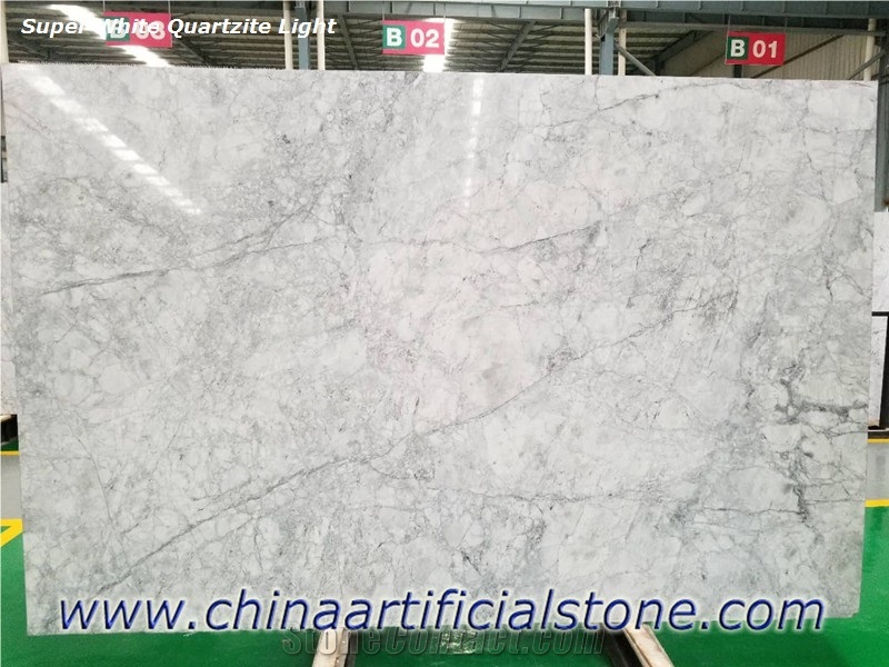 Super White Quartzite Slabs Brazil