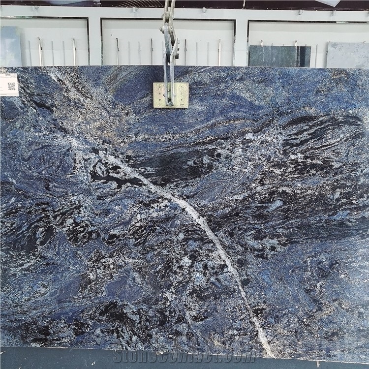 Azul Bahia Blue Granite Mosaic Wall Stone Pattern