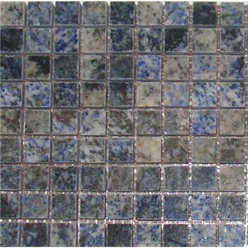 Azul Bahia Granite Interior Wall Brick Mosaic Pattern