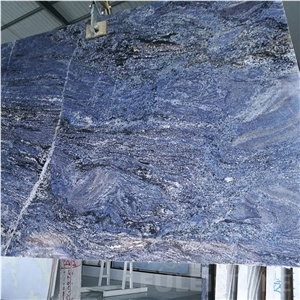 Azul Bahia Granite Interior Wall Brick Mosaic Pattern