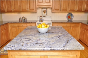 Azul Bahia Granite Kitchen Island Countertops