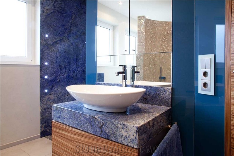 Azul Bahia Granite Kitchen Island Countertops
