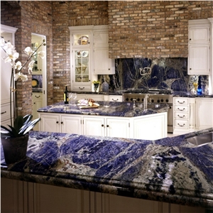 Azul Bahia Granite Kitchen Islands Countertop
