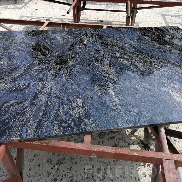 Azul Bahia Granite Kitchen Islands Countertop
