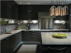 Bianco Macaubas Quartzite Kitchen Countertop Design