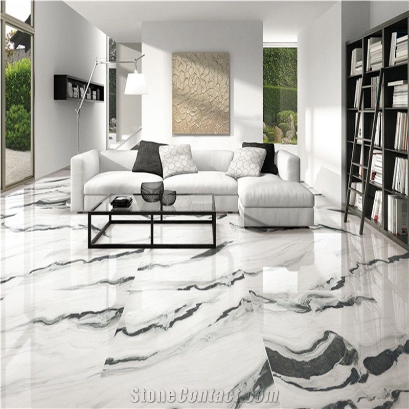 Panda White Marble Tabletop,Living Room Table